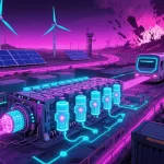 hydrogen fuel cells and clean hydrogen supply chain illustration