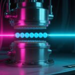 Conceptual editorial illustration: What a 13-ion trapped-ion quantum simulator actually demonstrated about string breaking, effective charge-pair formation and the limits of Big Bang co